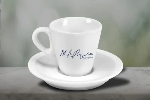 Xícara de Café Personalizada Pirâmide de 70ml - 24 Unidades