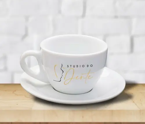 Xícara Personalizada de Café Cremosa 90ml - 100 Unidades