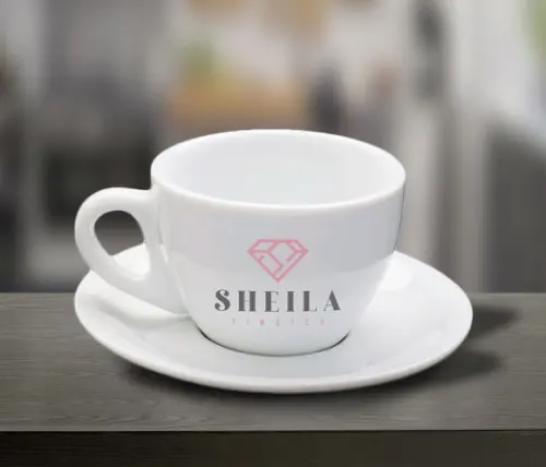 Xícara Personalizada de Café Cremosa 90ml - 100 Unidades