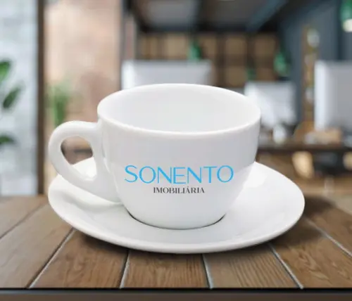 Xícara Personalizada de Café Cremosa 90ml - 100 Unidades