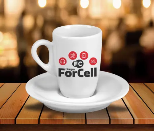 Xícara Personalizada de Café Genova de 150ml - 12 Unidades