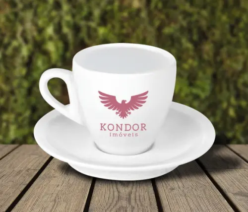 Xícara Personalizada de Cappuccino Coquinho 150ml - 12 Peças