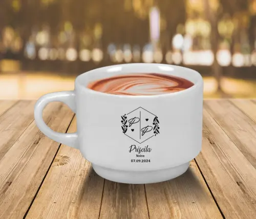 Xícara Personalizada Empilhável 170ml - 12 Unidades