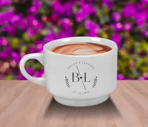 Xícara Personalizada Empilhavel 170ml - 36 Unidades