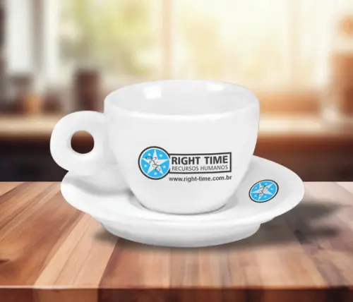 Xícara Personalizada para Espresso Itália 70ml - 12 Unidades