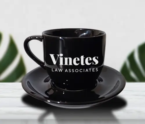 Xícara Preta Personalizada de 170ml - Kit 48 Unidades