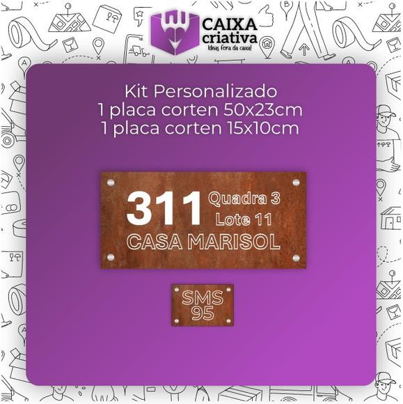 2 Algarismo Personalizado 50cm x 23,5cm + 1 Placa 15x 10cm