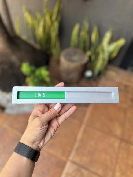 3 Placas Identificação Porta - Livre Ocupado