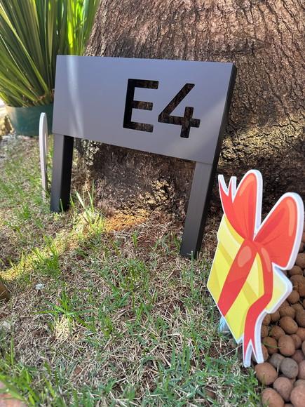 Algarismo Residencial Acm 30x35 Estrutura para Jardim