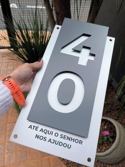 Algarismo Residencial Acm com Acm - 2 Dígitos 20x40