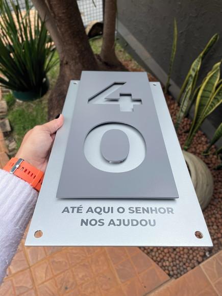 Algarismo Residencial Acm com Acm - 2 Dígitos 20x40