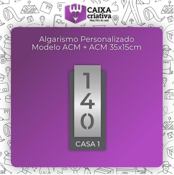 Algarismo Residencial Acm com Acm - 3 Dígitos 15x35