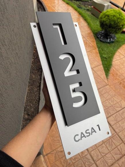 Algarismo Residencial Acm com Acm - 3 Dígitos 17x43