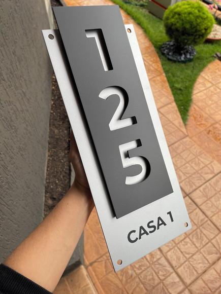 Algarismo Residencial Acm com Acm - 3 Dígitos 17x43
