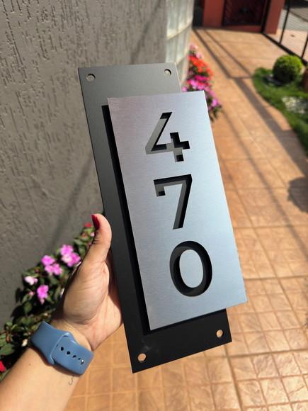 Algarismo Residencial Acm com Acm - 3 Dígitos 30x15