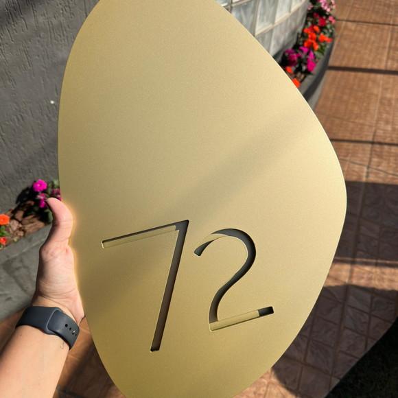 Algarismo Residencial Acm com Acm - Orgânico 50x33