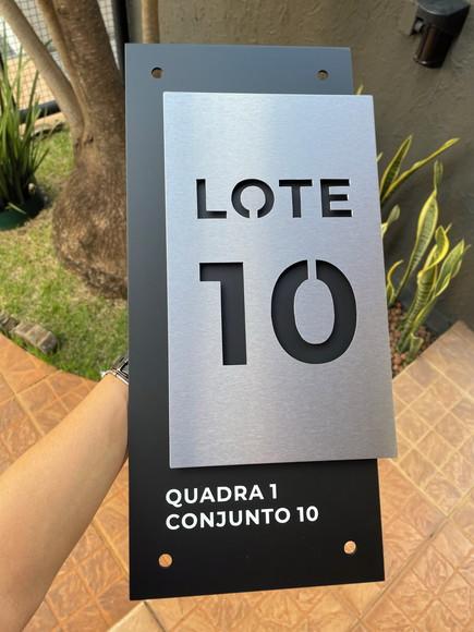Algarismo Residencial Acm com Inox - 2 Dígitos 25x50