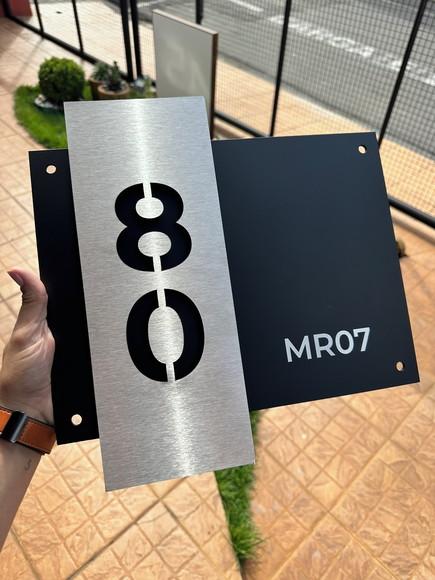 Algarismo Residencial Acm com Inox - 2 Dígitos 30x33