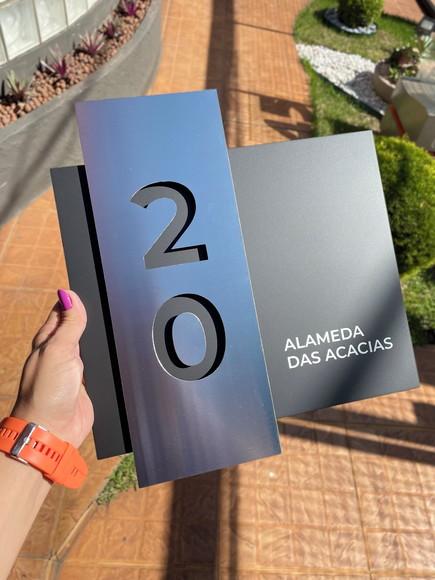Algarismo Residencial Acm com Inox - 2 Dígitos 30x33