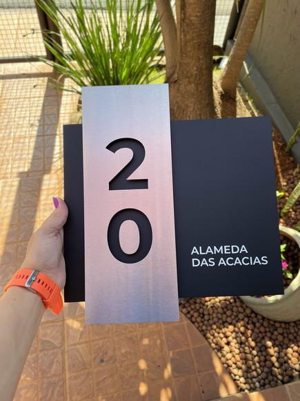 Algarismo Residencial Acm com Inox - 2 Dígitos 30x33