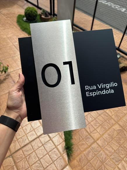 Algarismo Residencial Acm com Inox - 2 Dígitos 33x30