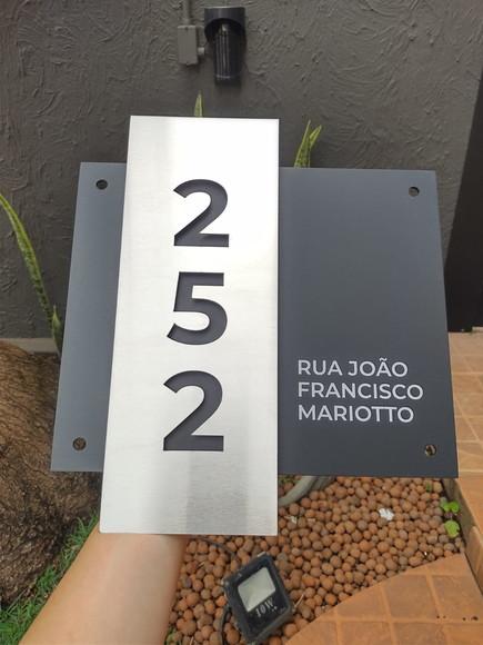 Algarismo Residencial Acm com Inox - 3 Dígitos 33x30