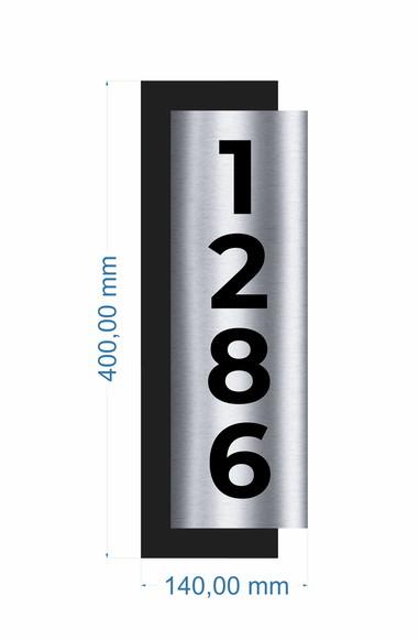 Algarismo Residencial Acm com Inox - 4 Dígitos 14x40