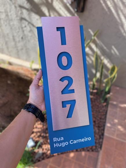 Algarismo Residencial Acm com Inox - 4 Dígitos 15x43