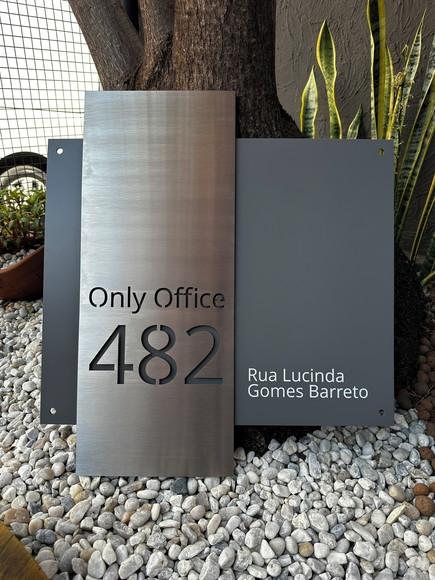 Algarismo Residencial Acm com Inox - Personalizado 55x60