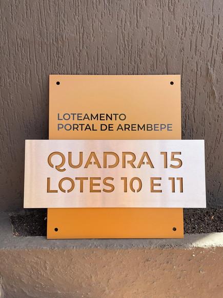 Algarismo Residencial Acm com Inox - Personalizado 55x60
