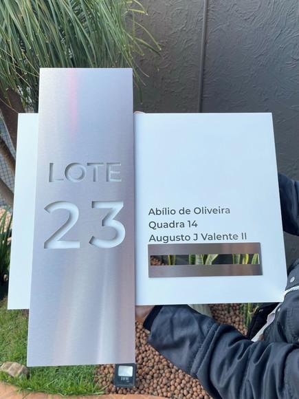 Algarismo Residencial Acm com Inox - Personalizado 55x60