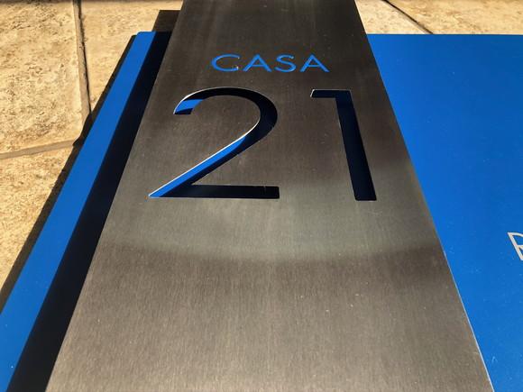 Algarismo Residencial Acm com Inox - Personalizado 60x55