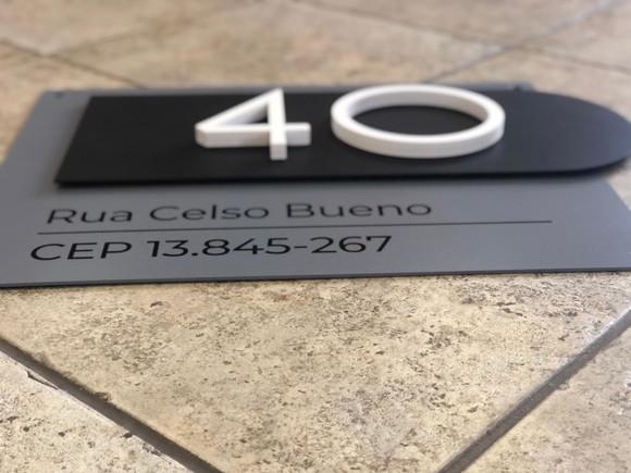 Algarismo Residencial Acm com Pvc - 2 Dígitos 60x45