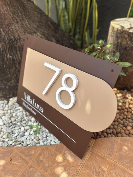 Algarismo Residencial Acm com Pvc - 2 Dígitos 60x45