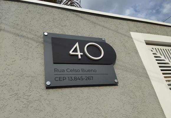 Algarismo Residencial Acm com Pvc - 2 Dígitos 60x45