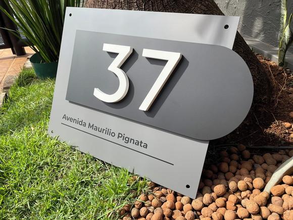 Algarismo Residencial Acm com Pvc - 2 Dígitos 60x45