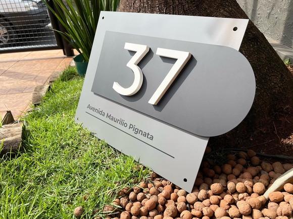 Algarismo Residencial Acm com Pvc - 2 Dígitos 60x45