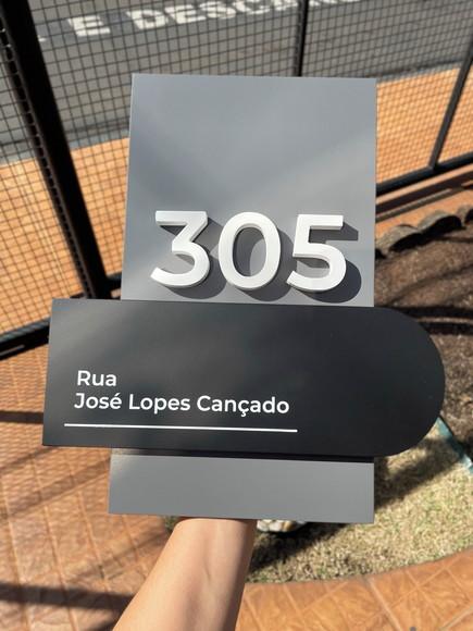 Algarismo Residencial Acm com Pvc - 3 Dígitos 30x35