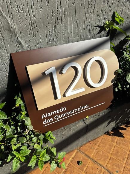 Algarismo Residencial Acm com Pvc - 3 Dígitos 60x45