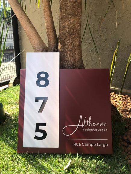 Algarismo Residencial Acm Estruturado - 3 Dígitos 55x60