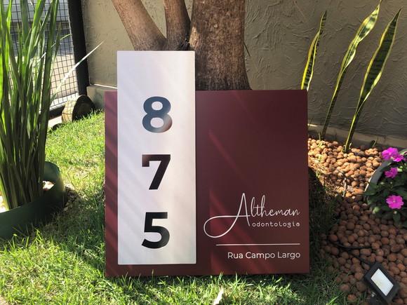 Algarismo Residencial Acm Estruturado - 3 Dígitos 55x60