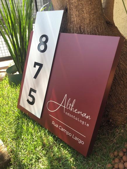 Algarismo Residencial Acm Estruturado - 3 Dígitos 55x60