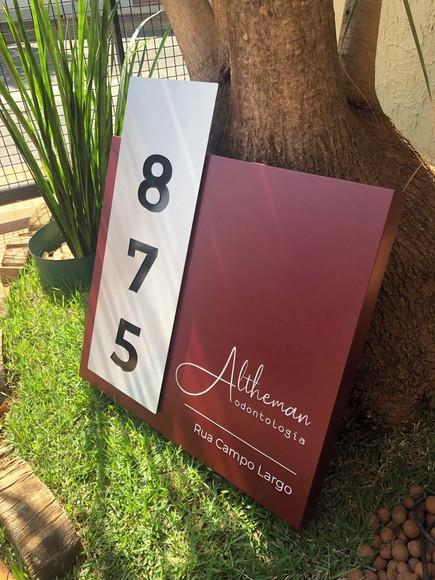 Algarismo Residencial Acm Estruturado - 3 Dígitos 55x60