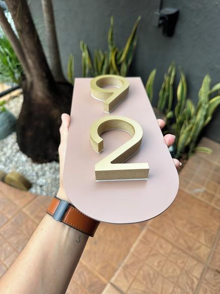 Algarismo Residencial Acrílico com Pvc - 2 Dígitos 12,5x30cm