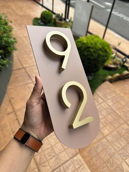 Algarismo Residencial Acrílico com Pvc - 2 Dígitos 12,5x30cm