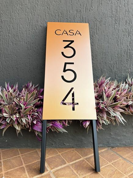 Algarismo Residencial Estruturado - para Jardim 70x30