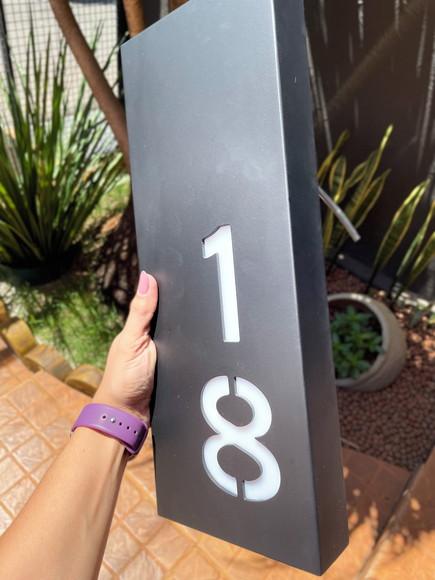 Algarismo Residencial Estruturado com Led - 3 Dígitos 15x40