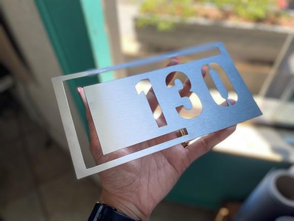 Algarismo Residencial Inox - Personalizado 20x10