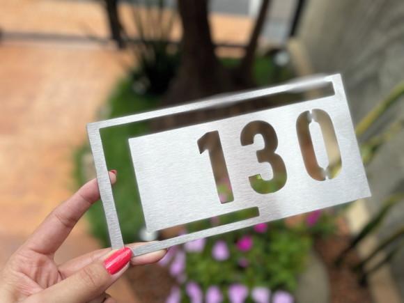 Algarismo Residencial Inox - Personalizado 20x10