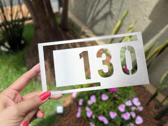 Algarismo Residencial Inox - Personalizado 20x10